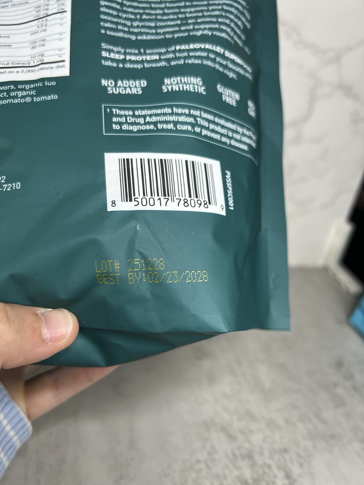 Paleovalley Superfood Sleep Protein Powder Strawberries & Cream 1lb Exp 02/28