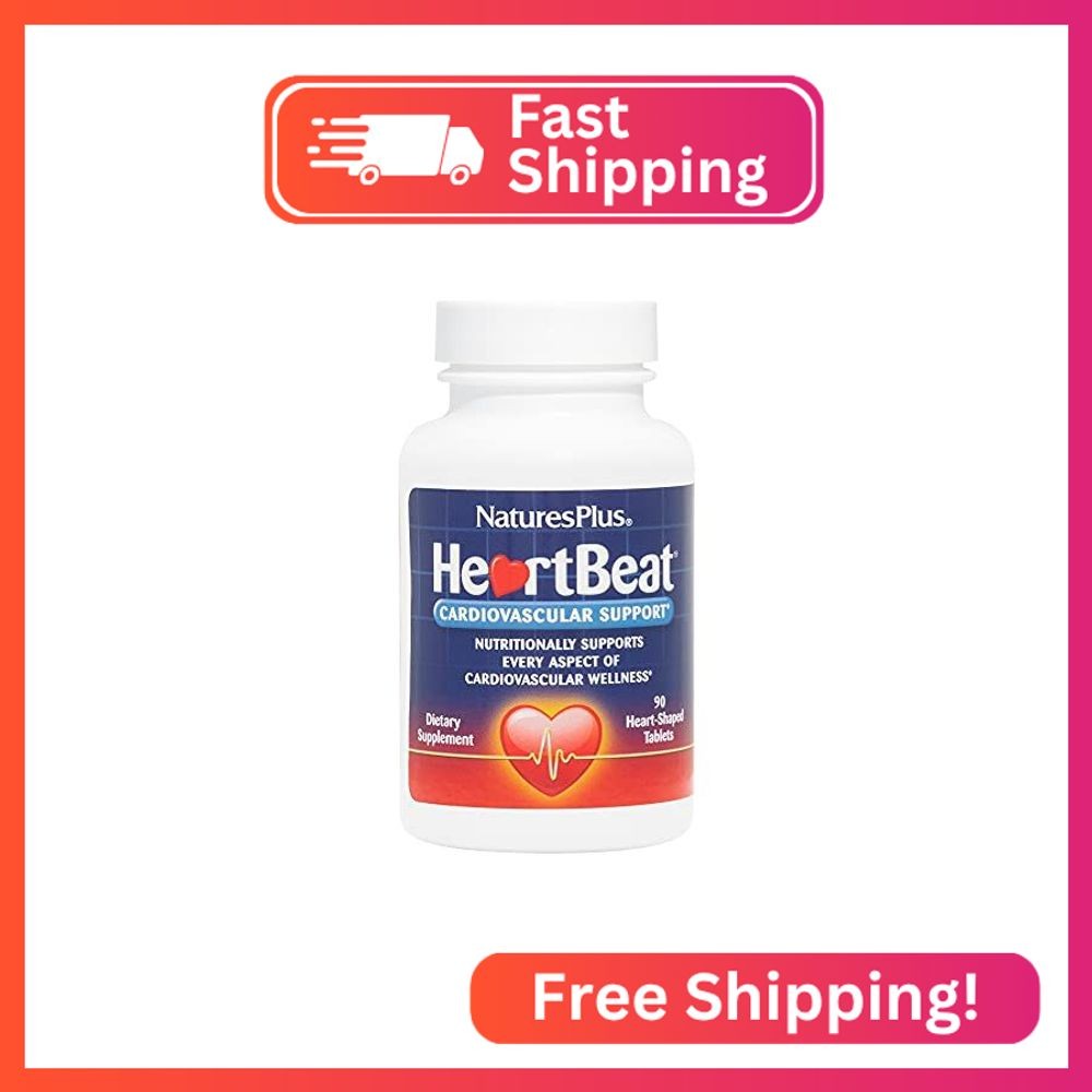 NaturesPlus Heartbeat – 90 Tablets – Support Supplement with Vitamins, Minerals