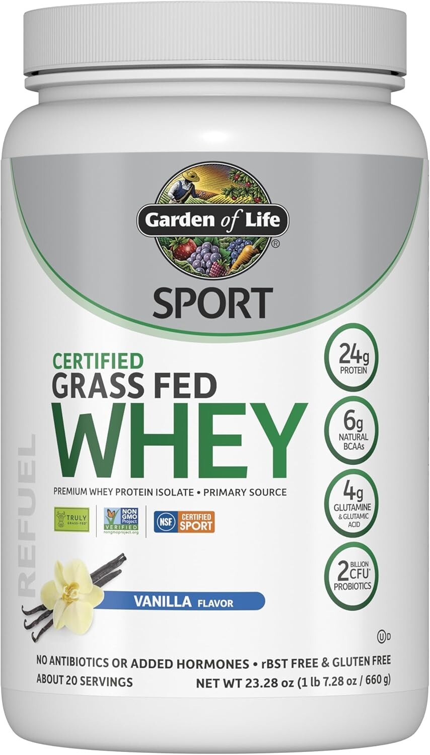 Non-GMO Vanilla Whey Protein Isolate – 20 Servings, Best Post-Workout Recovery