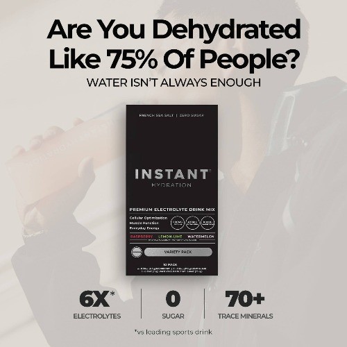 Instant Hydration Variety Pack Electrolyte Drink Mix Sports Drink – 10ct/75.5gms