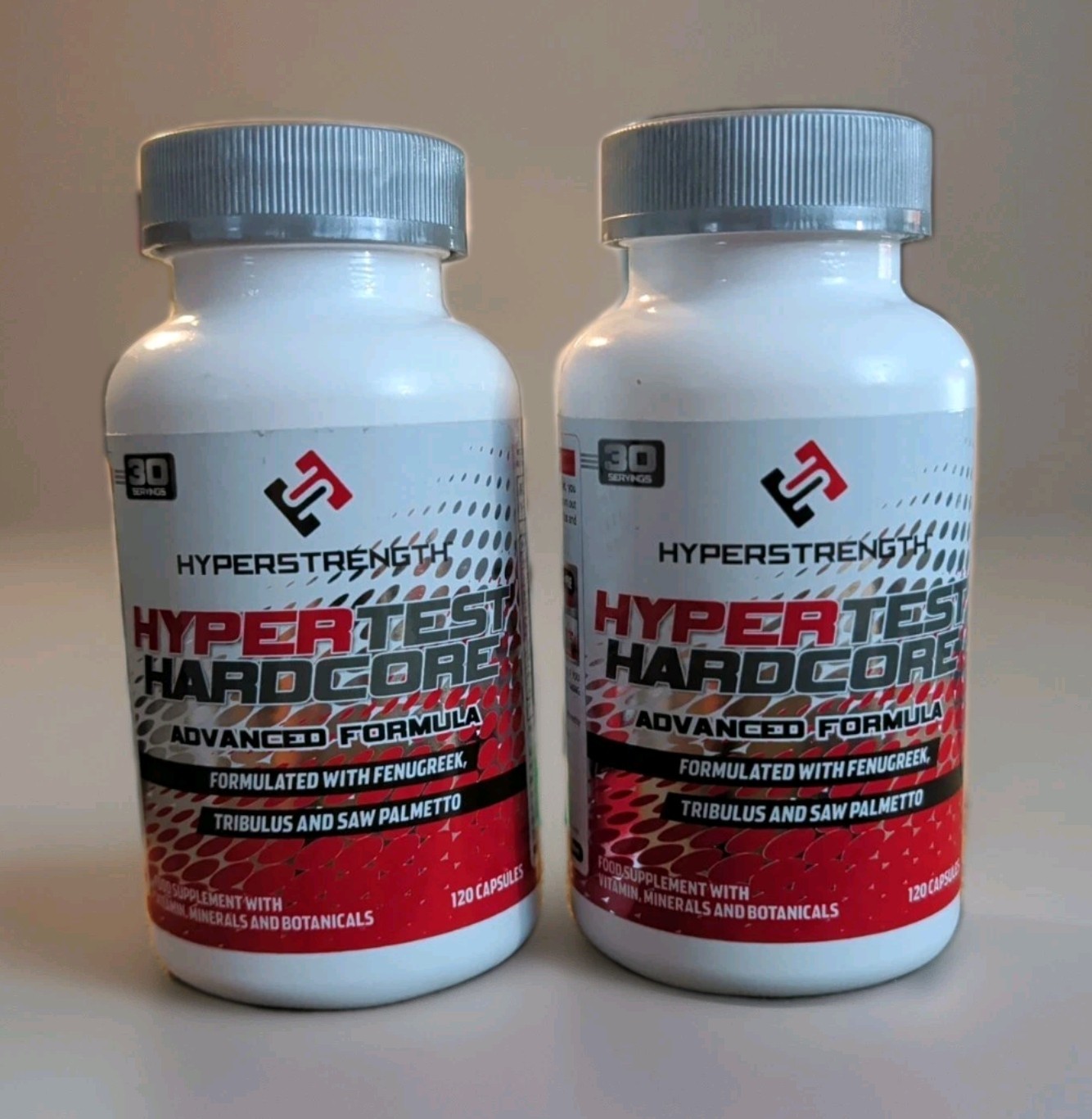 2 Hyperstrength Hyper Test Testosterone Booster Mag Zinc Tribulus 120Capsx2 6/26