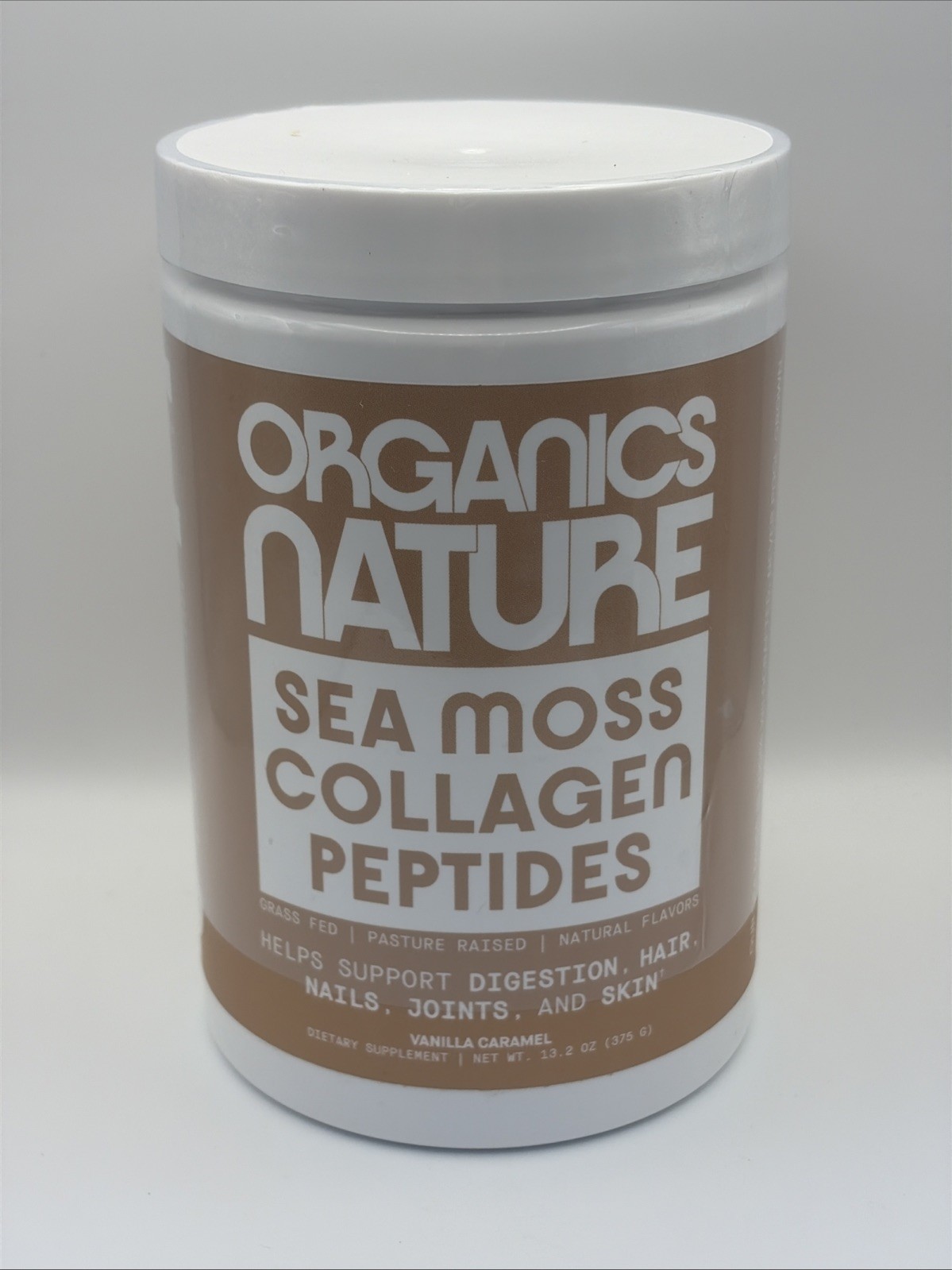 ORGANICS NATURE Collagen Peptides Powder with Irish Sea Moss Vanilla Caramel