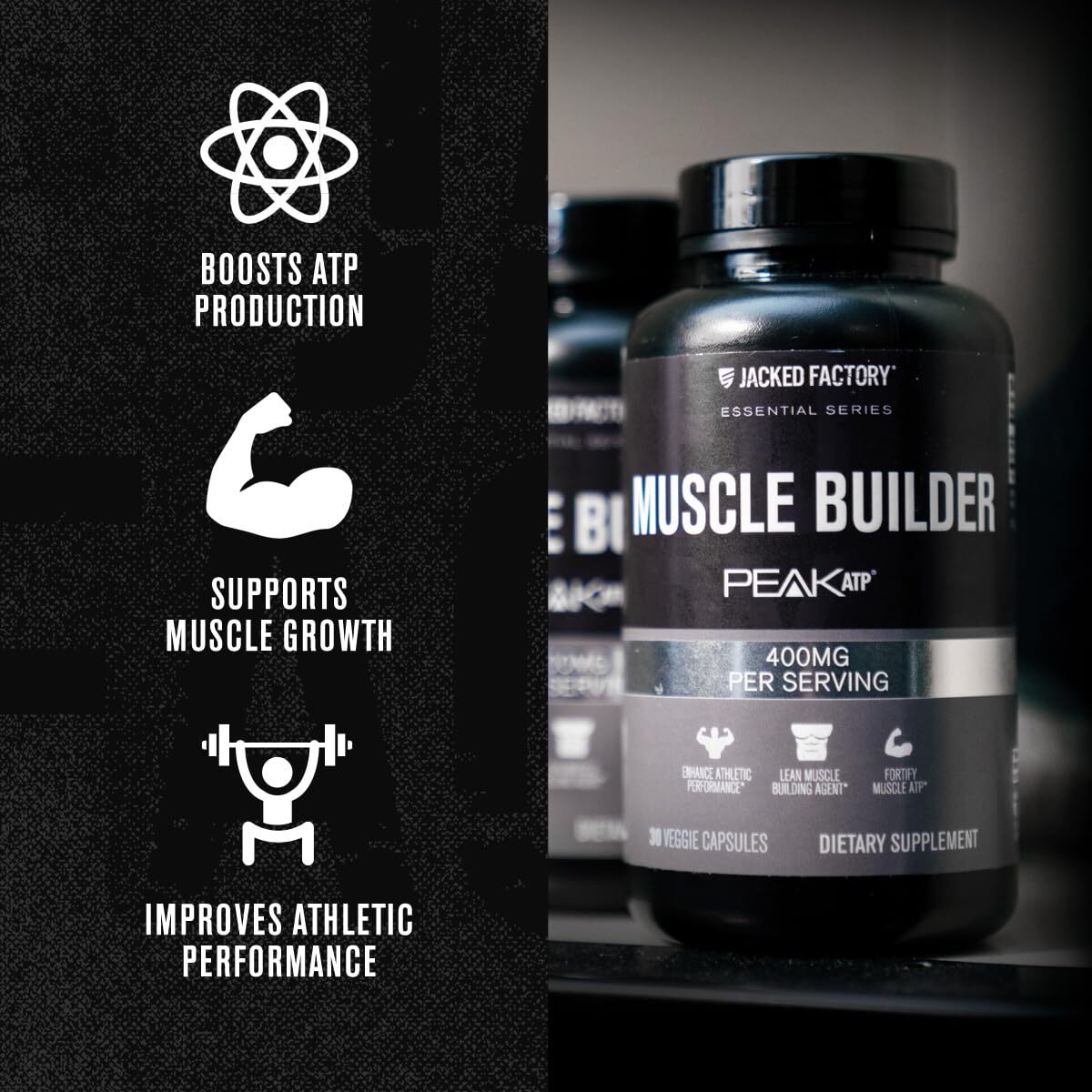 Essentials Muscle Builder – Daily Muscle Builder for Men with Peak ATP to Sup…