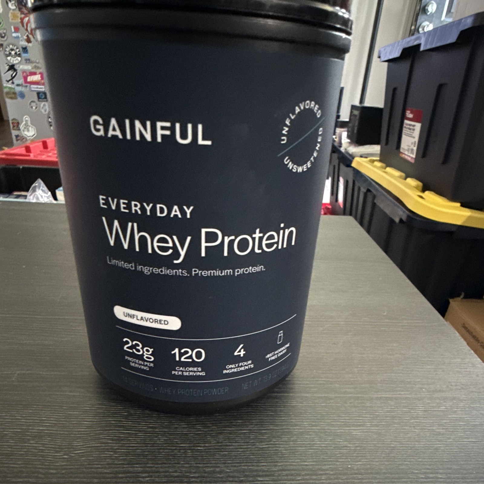 Gainful Everyday Whey Protein Powder Unflavored 33.5 oz Gluten-Free No Dyes