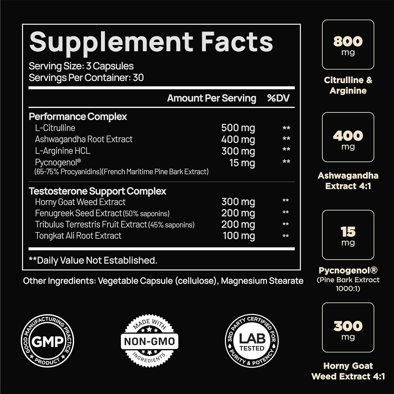 21,800mg Testosterone Booster for Men 8X Strength w. Ashwagandha, Tongkat…