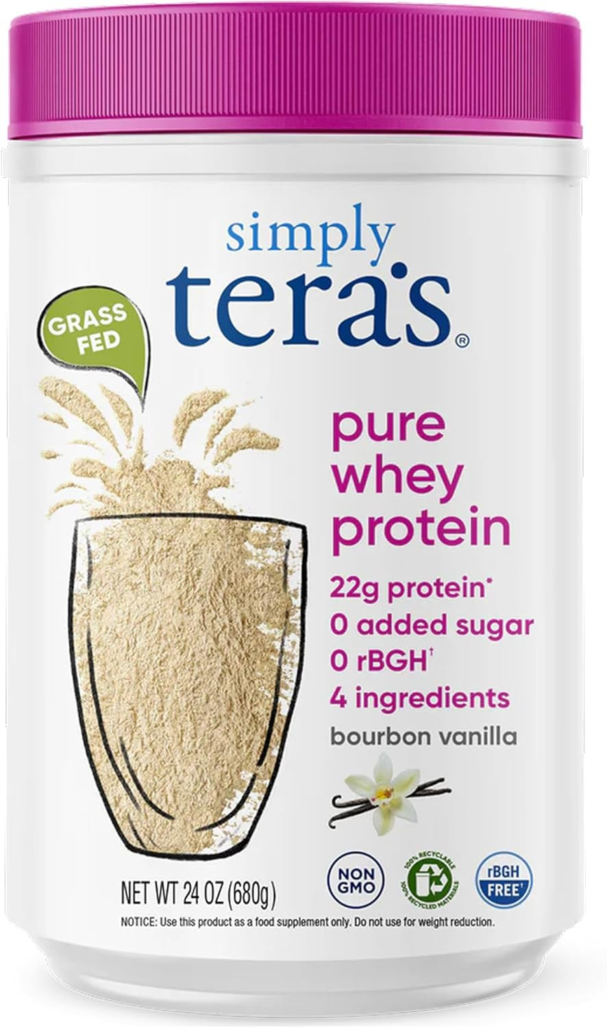 Simply Tera’S Pure Whey Protein Powder – Grass Fed Vanilla Whey Protein Powder,
