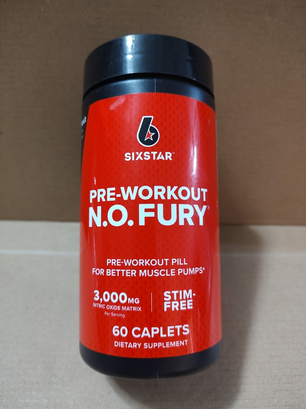 🔥 Pre-Workout N.O. FURY, 60 Caplets (Dec 2026)