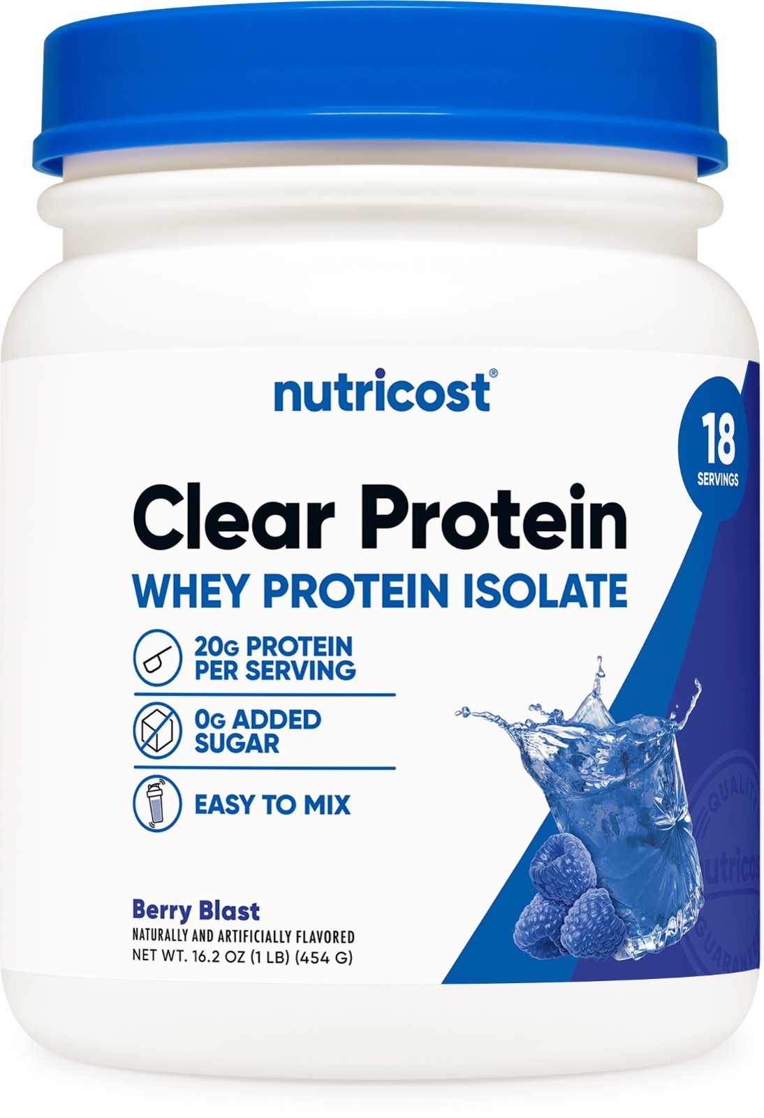 Nutricost Clear Whey Protein Isolate Powder (Berry Blast) 1 LB – 20g of Protein