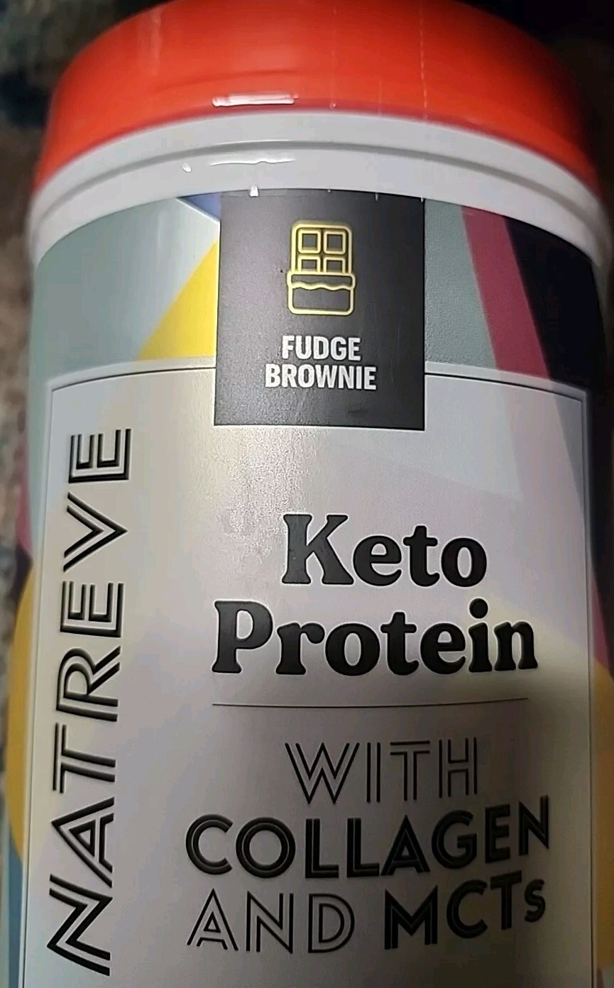 NATREVE KETO PROTEIN WITH COLLAGEN & MCTs 1.16 Lb. Fudge Brownie EXP: 07/2026