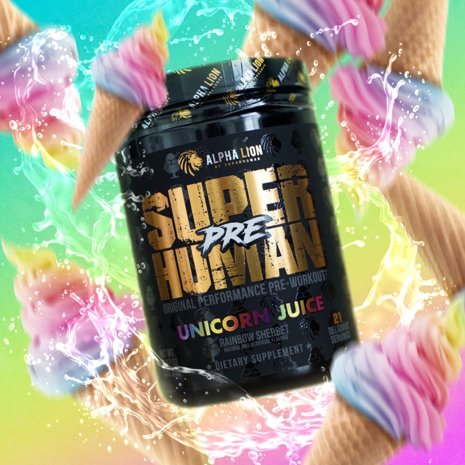 Superhuman Pre Workout Powder – Beta Alanine, L-Taurine, Caffeine, Nitric Oxide,