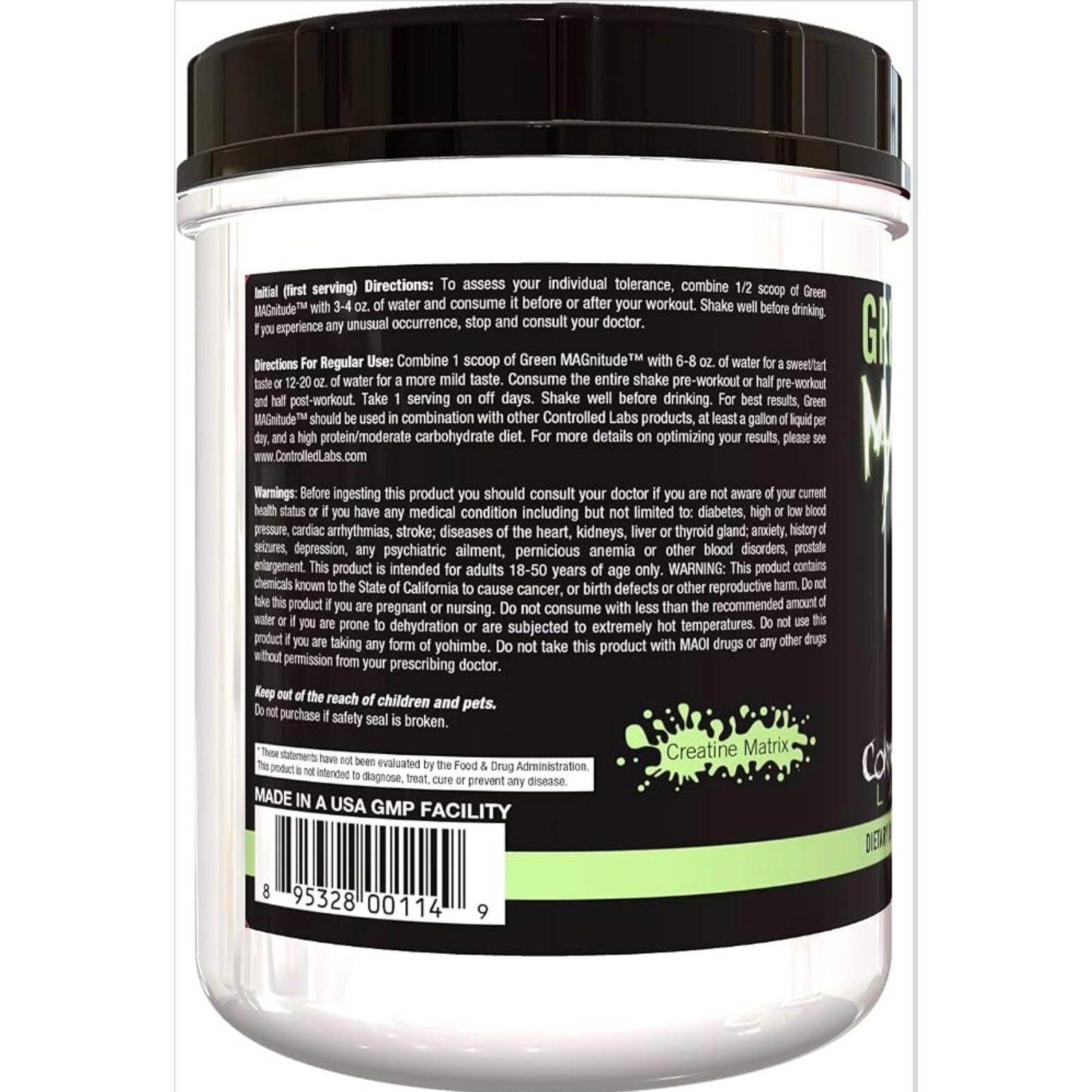 Controlled Labs Green MAGnitude Juicy Watermelon Creatine Matrix 800g 80 Serving