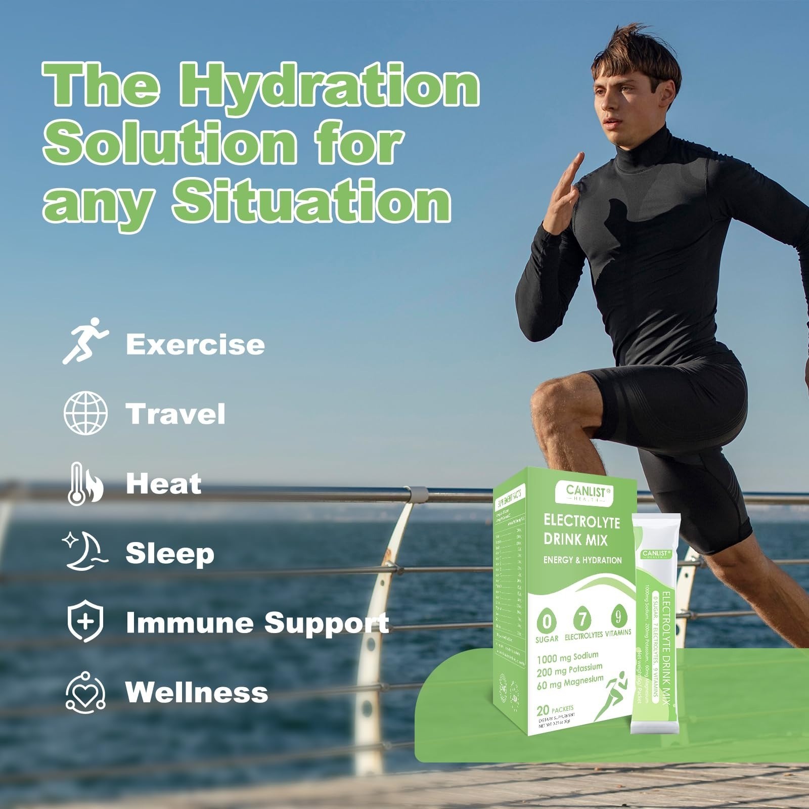 CANLIST Electrolyte Powder – Sugar Free Hydration Drink Mix