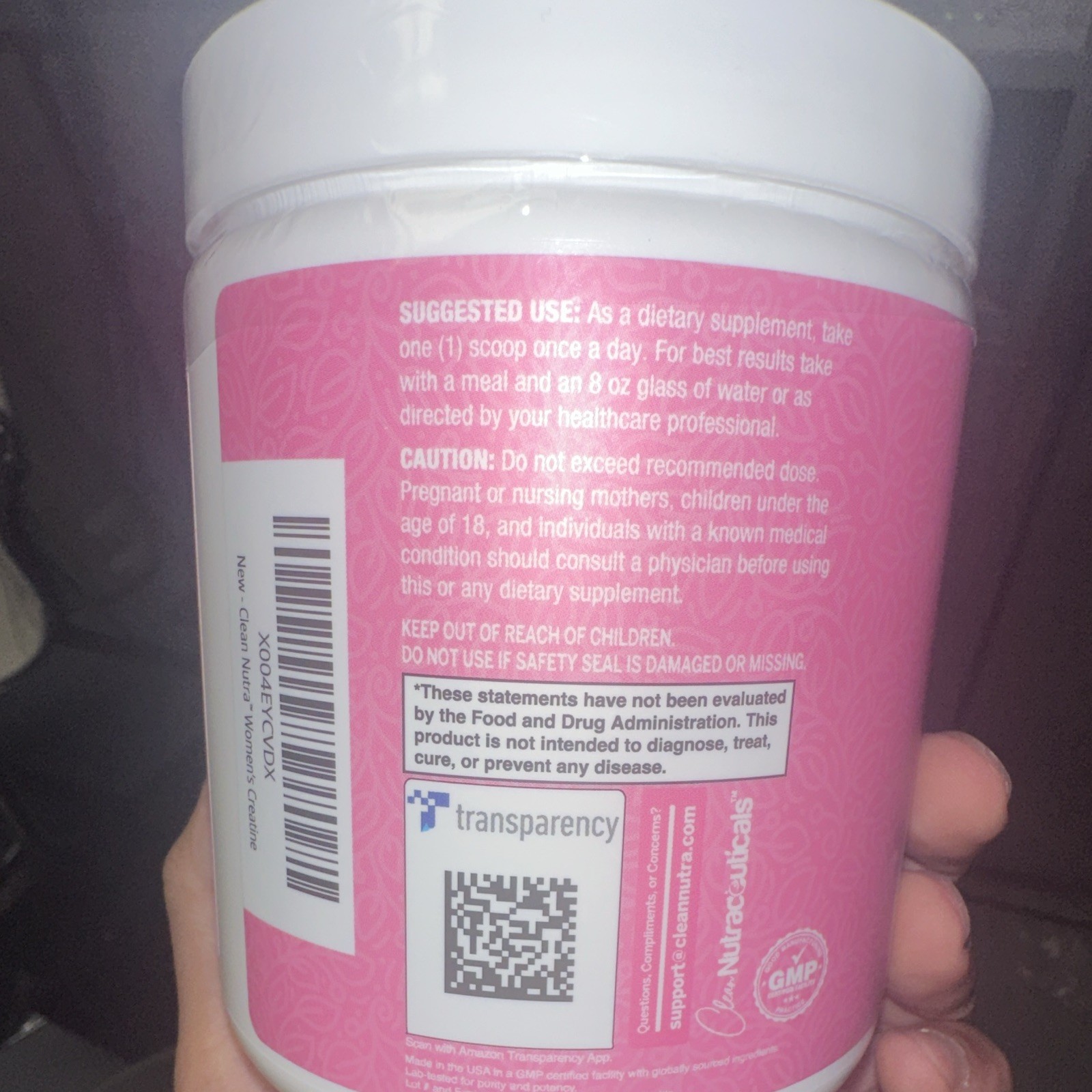 Clean Nutra Women’s Creatine Monohydrate Powder 5000mg Tropical Orange 9.84oz
