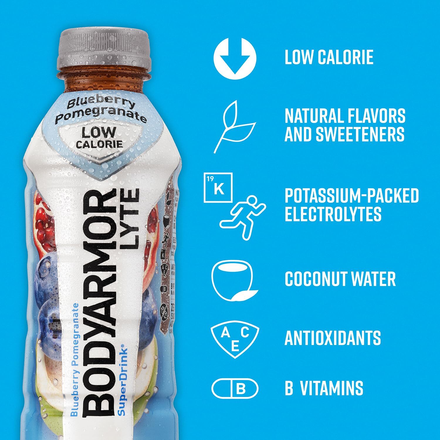 Lyte Sports Drink Low-calorie Sports Beverage, Blueberry Pomegranate,