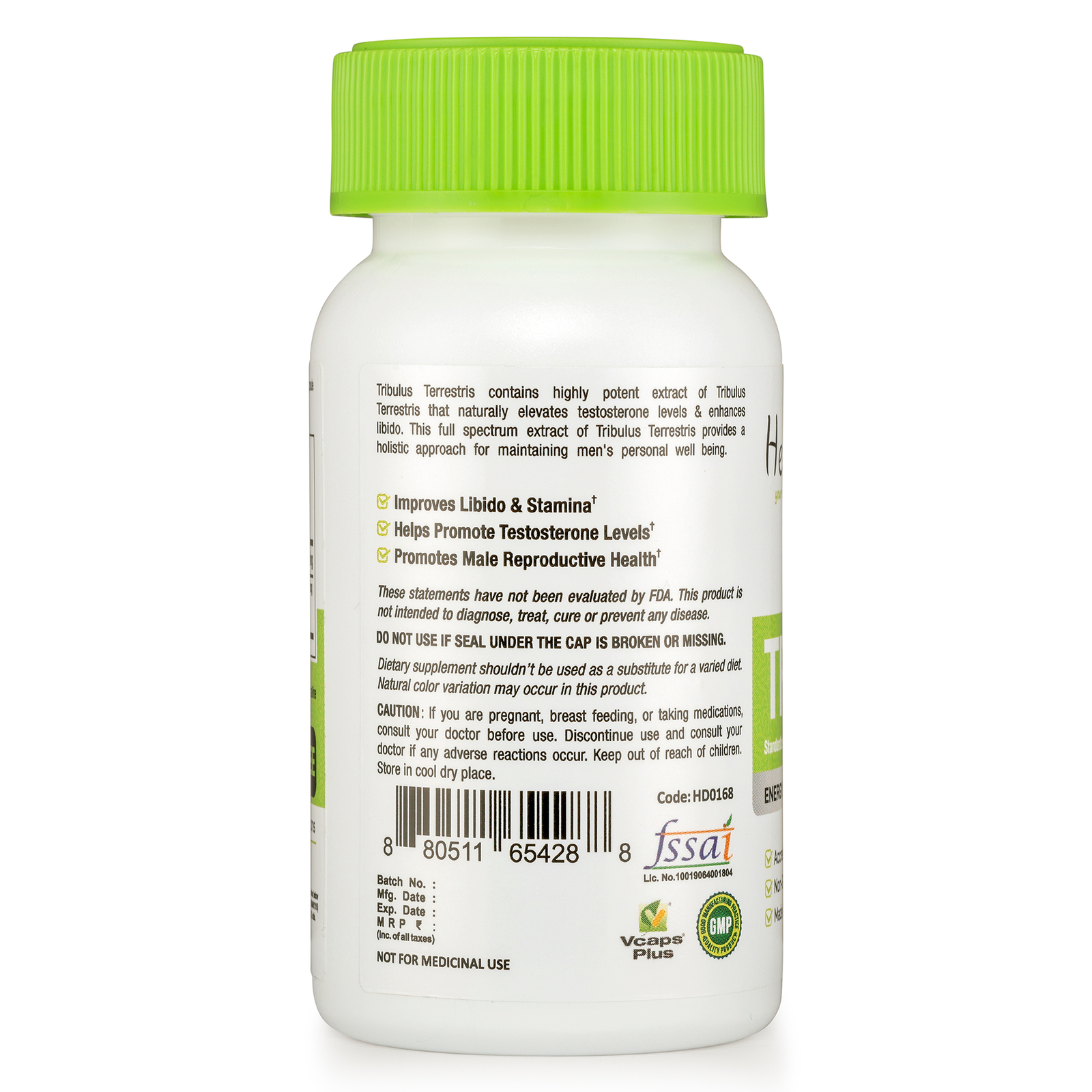 Tribulus Terrestris Extract Capsules 60% Saponins STRONG Effective Muscle Boost