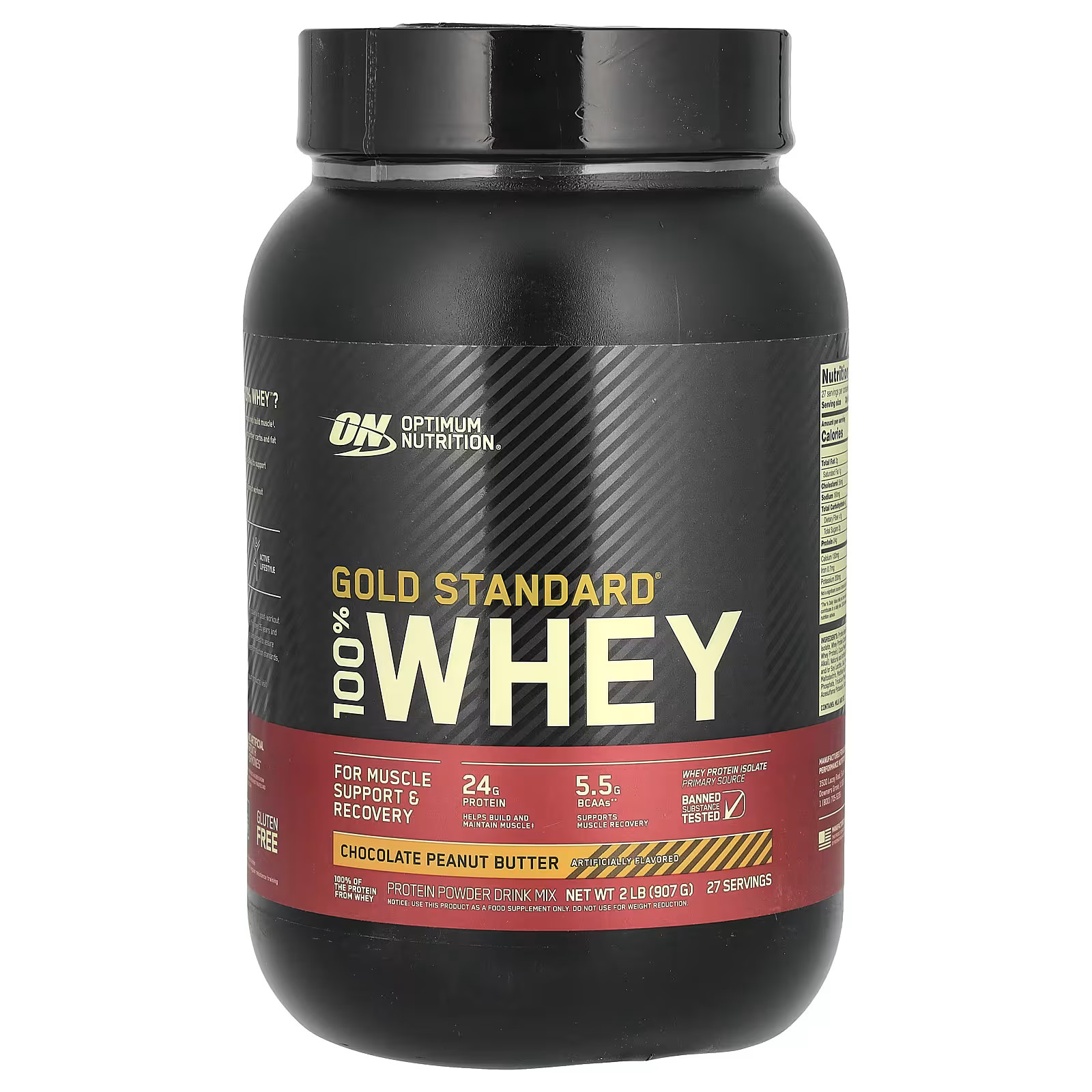2 X Optimum Nutrition, Gold Standard� 100% Whey, Chocolate Peanut Butter, 2 lb