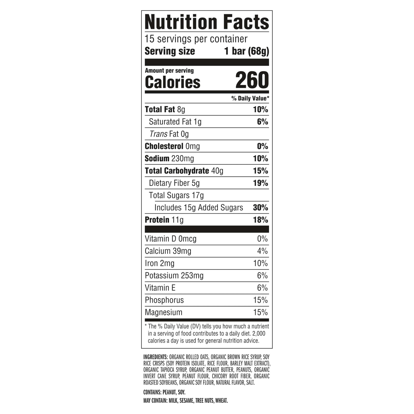 CLIF BAR – Energy Protein Bars – Crunchy 15 Count, Peanut Butter