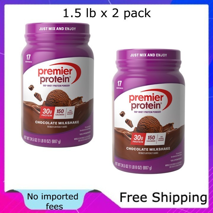 Premier Protein 100% Whey Protein Powder, Chocolate Milkshake, 30g Protein