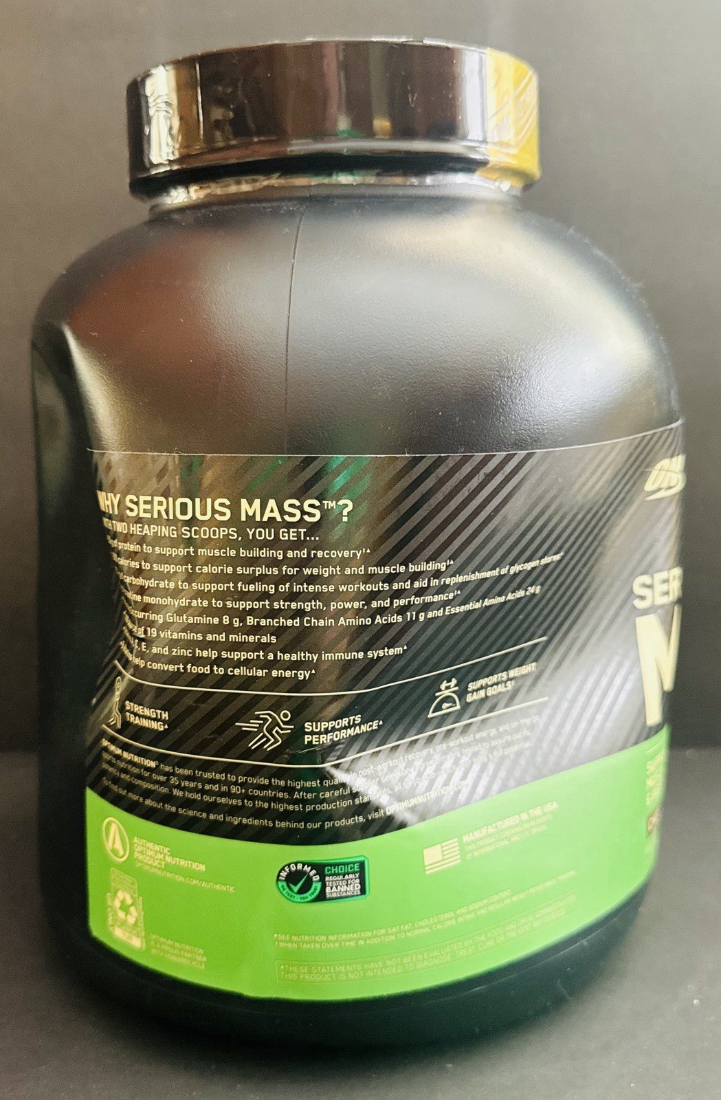 Optimum Nutrition Serious Mass High Protein Weight Gain Chocolate, 6LB, BB: 5/26