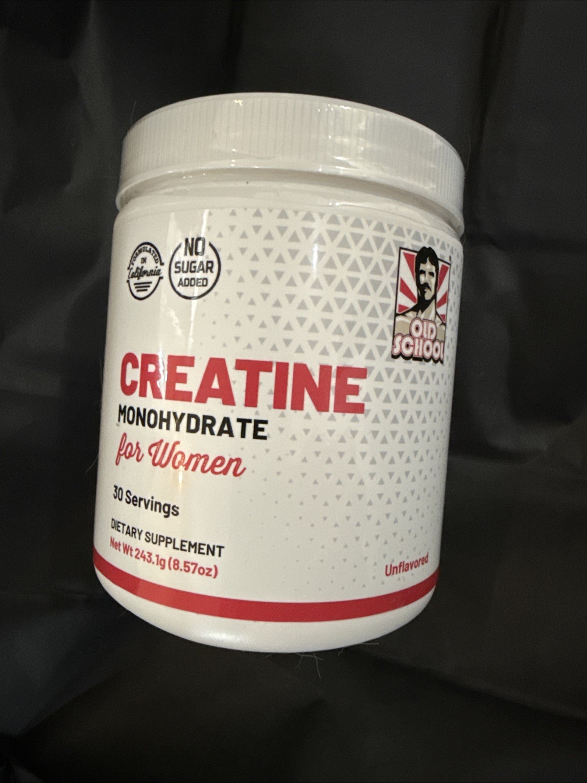 Old School Creatine Monohydrate Powder for Women 30 servings unflavored