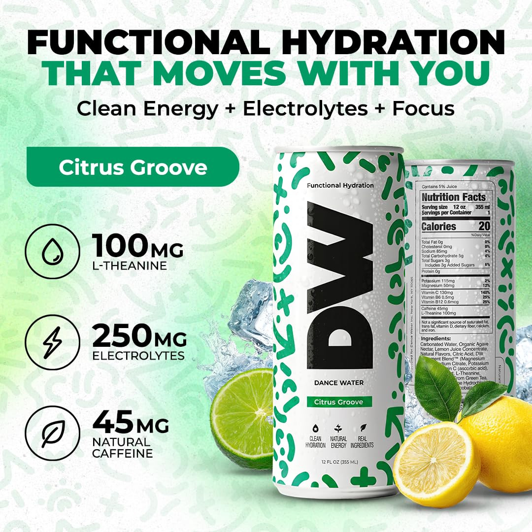 Variety Pack Electrolyte Drink, Functional Hydration Beverage with Natural Caffe