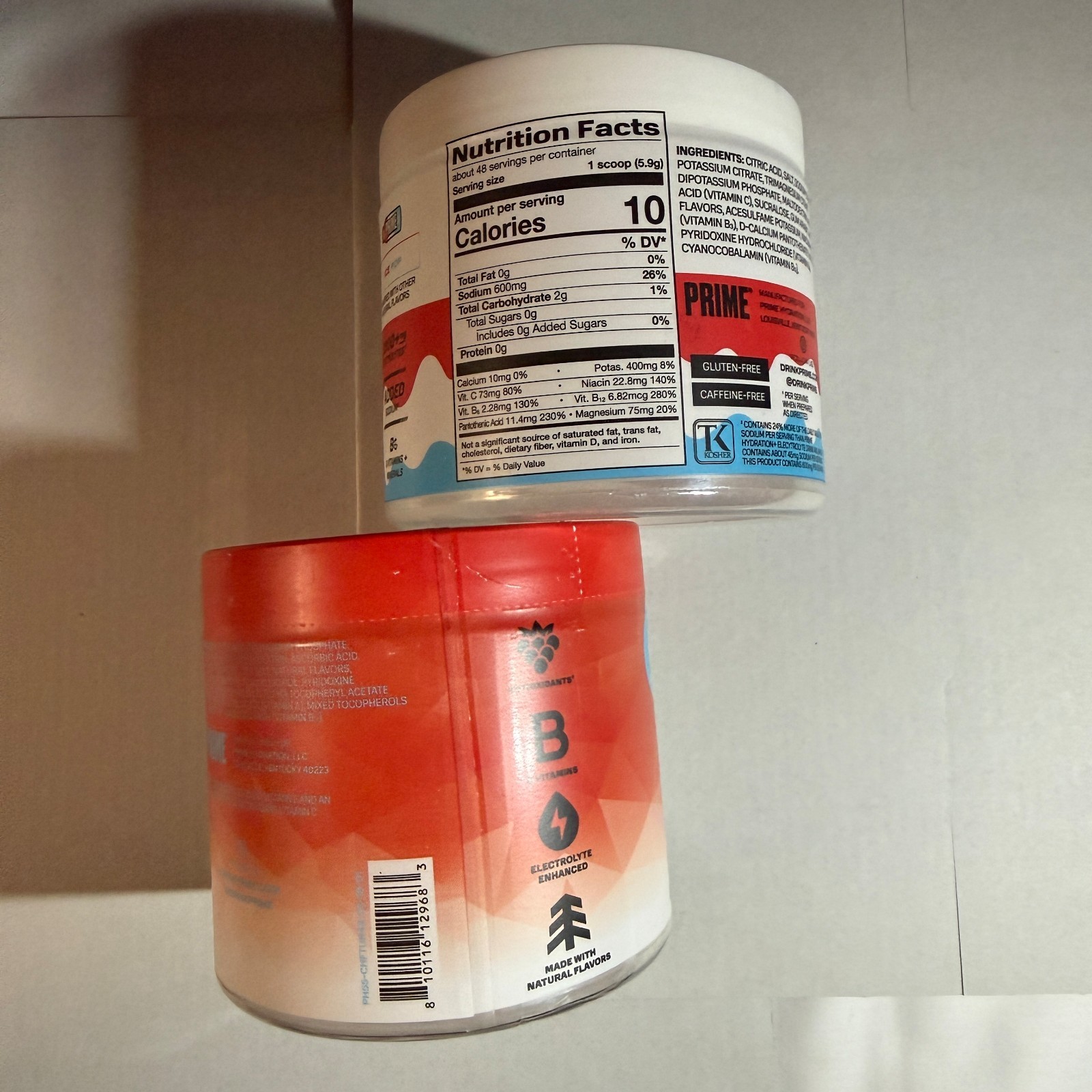 2 Prime Rapid Rehydration Electrolyte Powder Ice Pop + Cherry 2 x 9.9oz 96 Srvgs