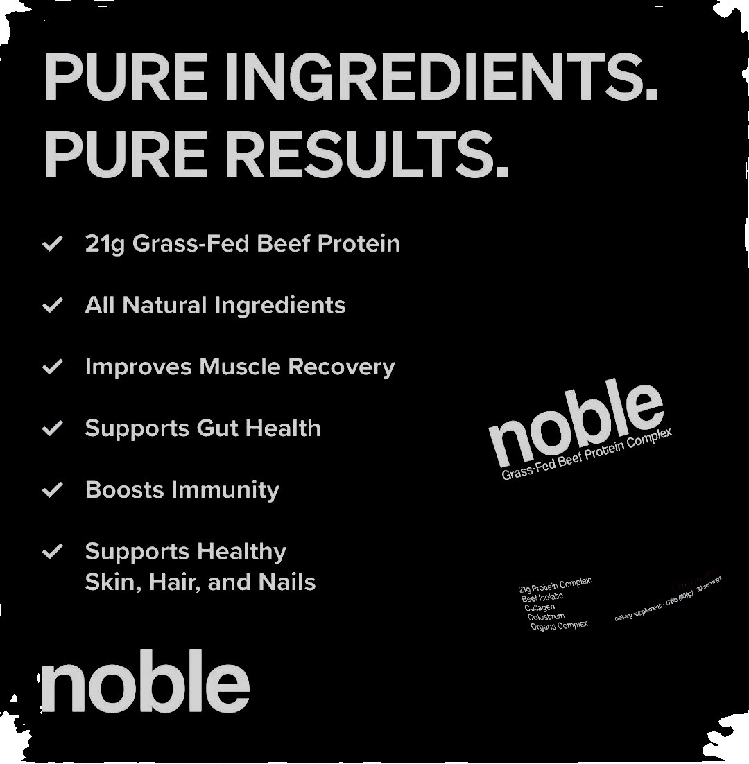 Noble Origin All-In-One Grass Fed Beef Protein Powder-Collagen-No Whey-CHOCOLATE