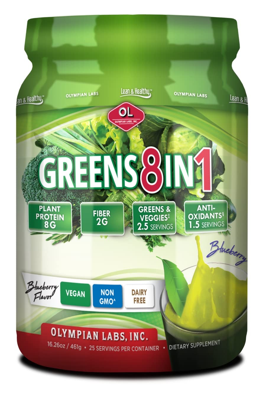 Olympian Labs Olympian Lab Greens Protein 8 In 1 388 Gram 710013032669