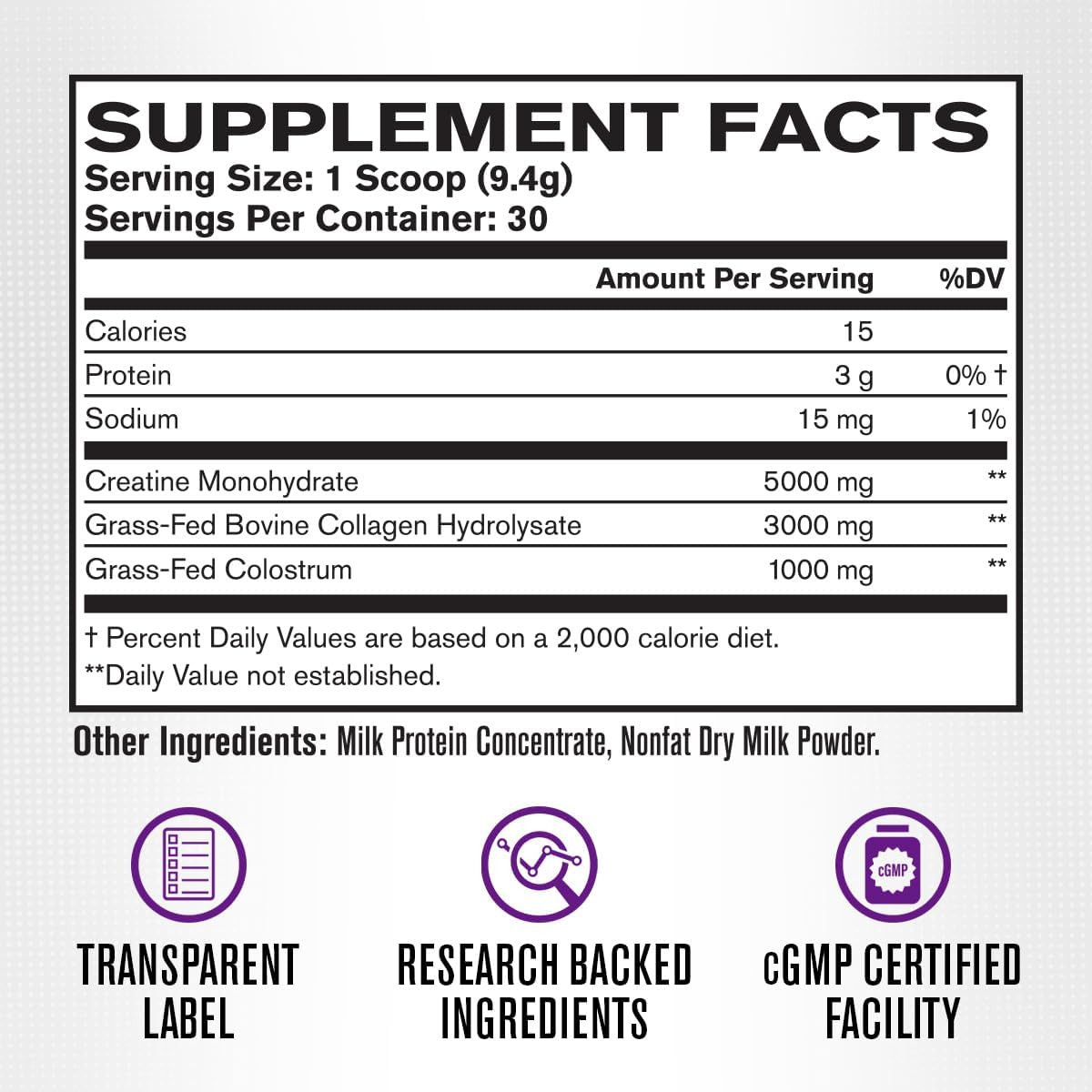 Creatine for Women – Creatine Monohydrate with Collagen + Colostrum to Support W