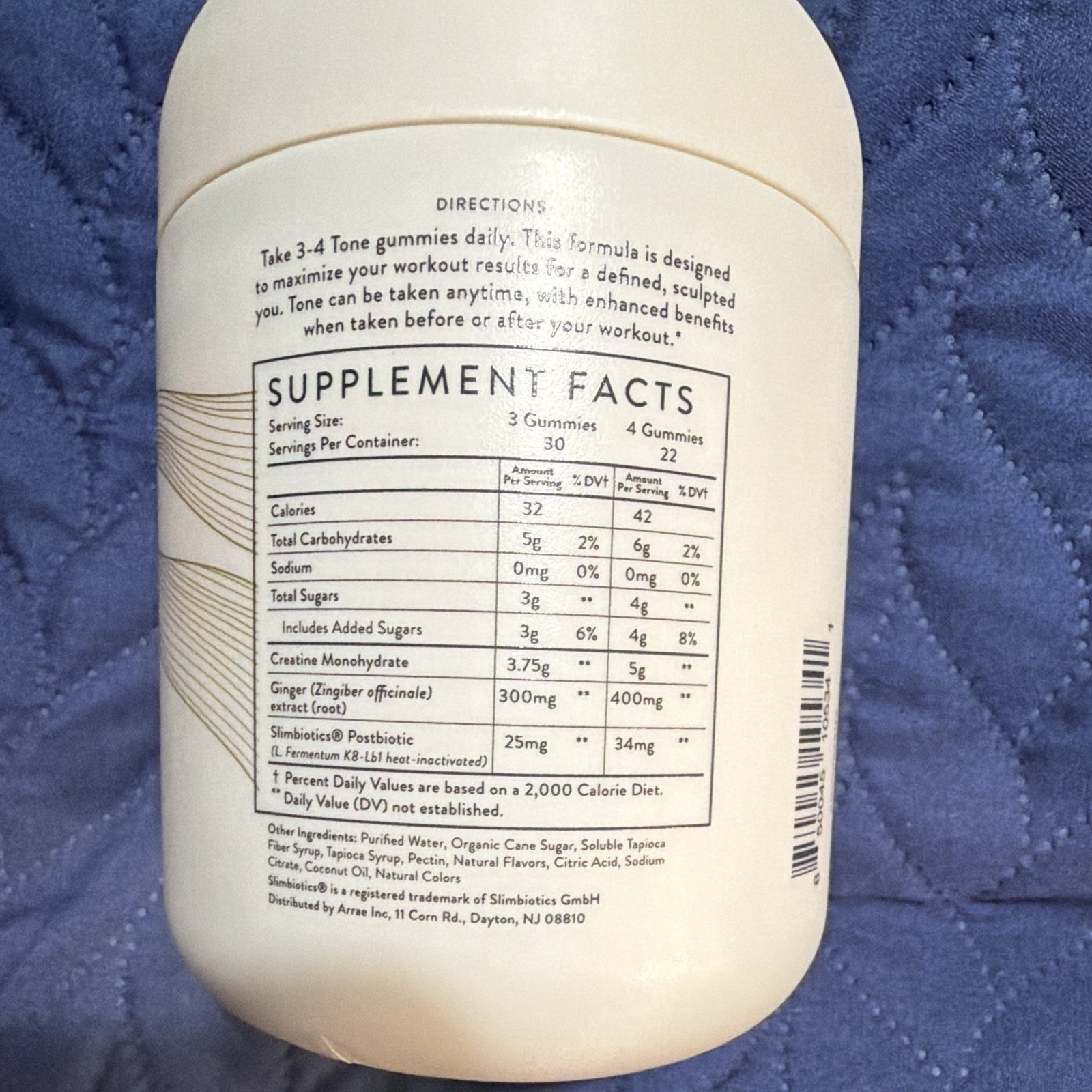 arrae TONE Creatine Gummies 90 Mixed Berry Gut-Friendly Body Composition
