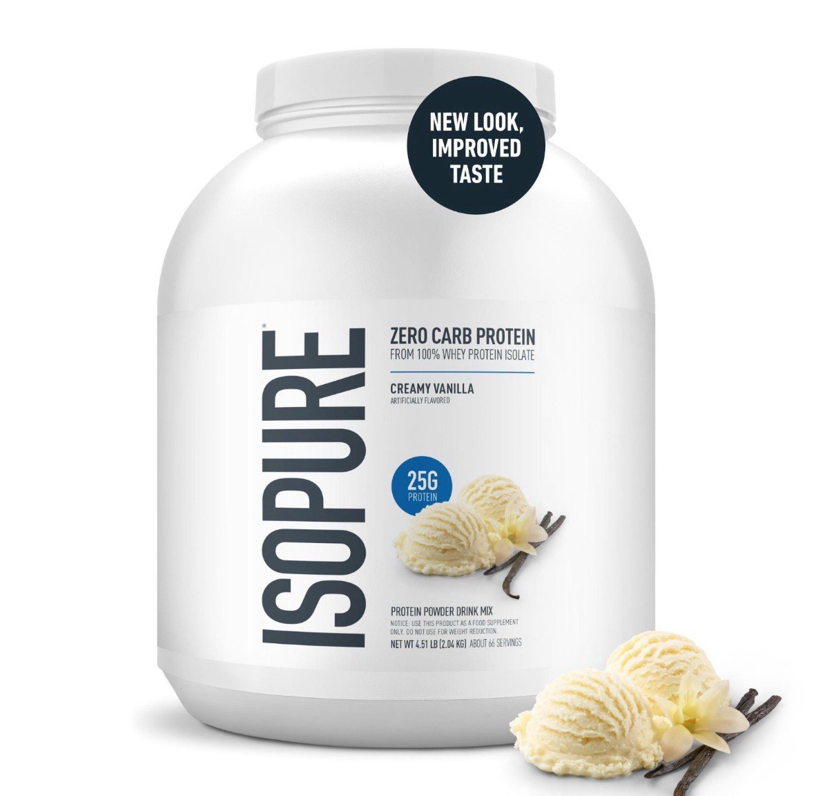 Zero Carb Protein Powder, Creamy Vanilla, 4.5 lb (2.04 kg) FAST SHIP ⚡️🚚