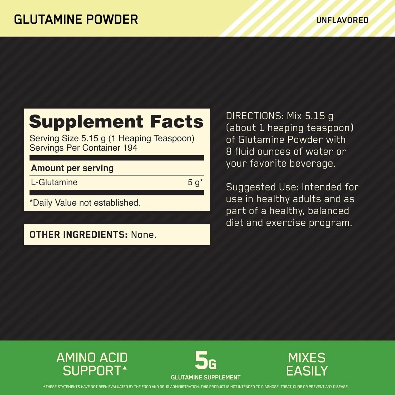 Elite L-Glutamine Powder 1000g for Muscle Recovery – 194 Servings