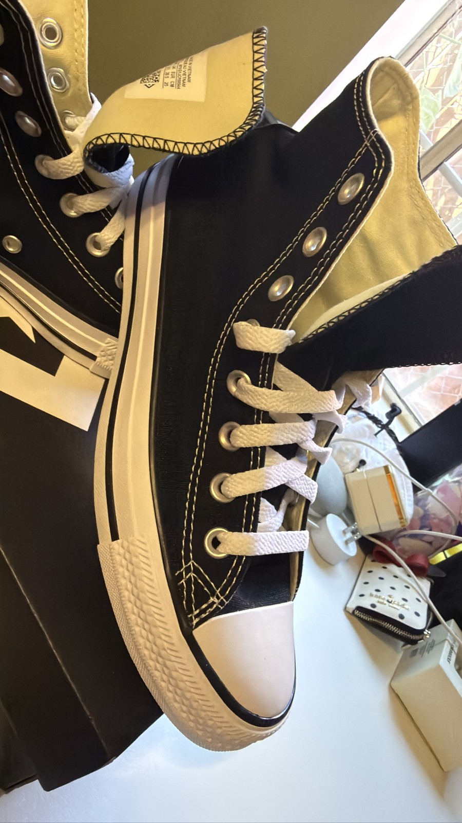 Converse Chuck Taylor All Star High Top Sneakers Black Unisex M9160W 8.5 M 6.5