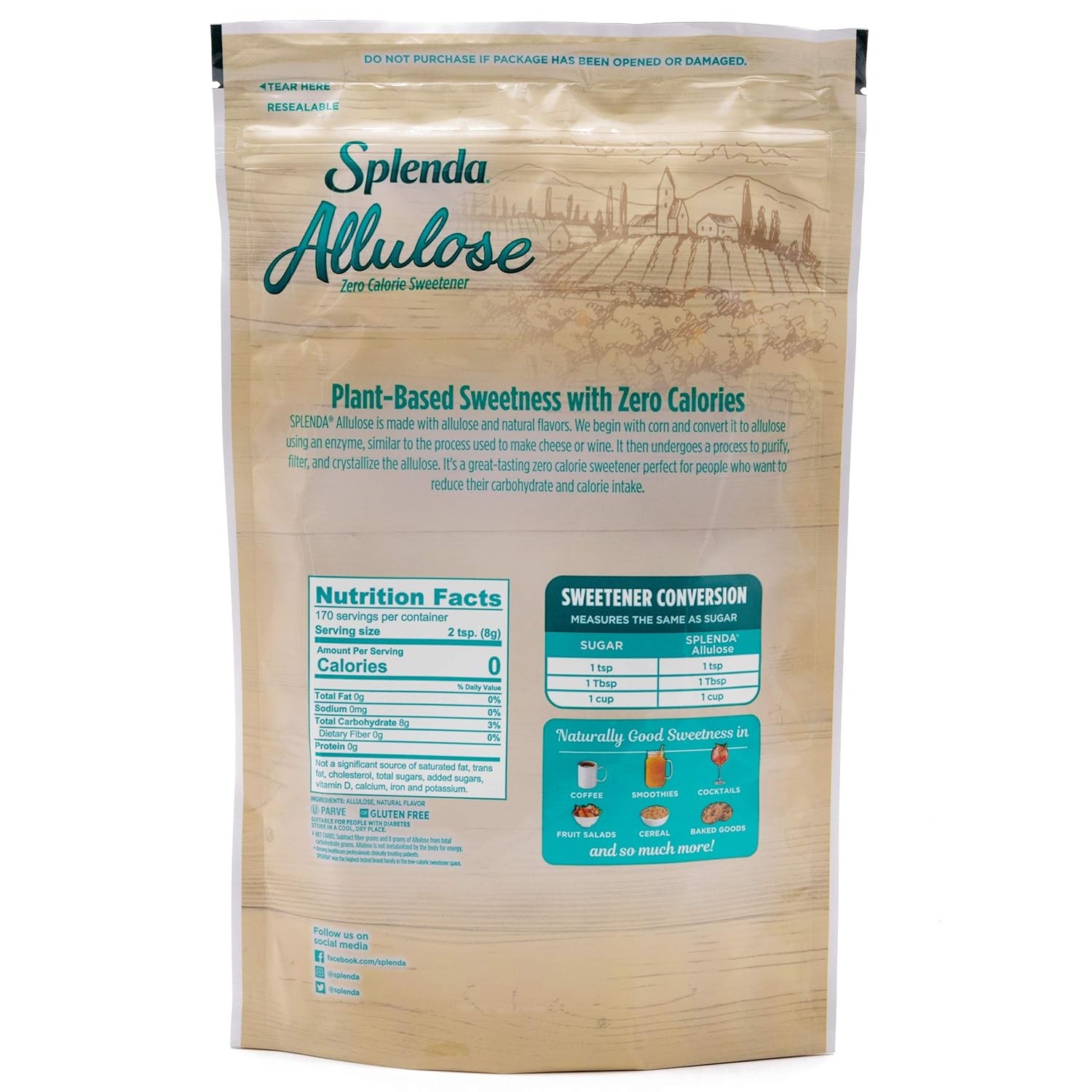 SPLENDA Allulose Plant Based Zero Calorie Sweetener For 48 Ounce (Pack of 1)