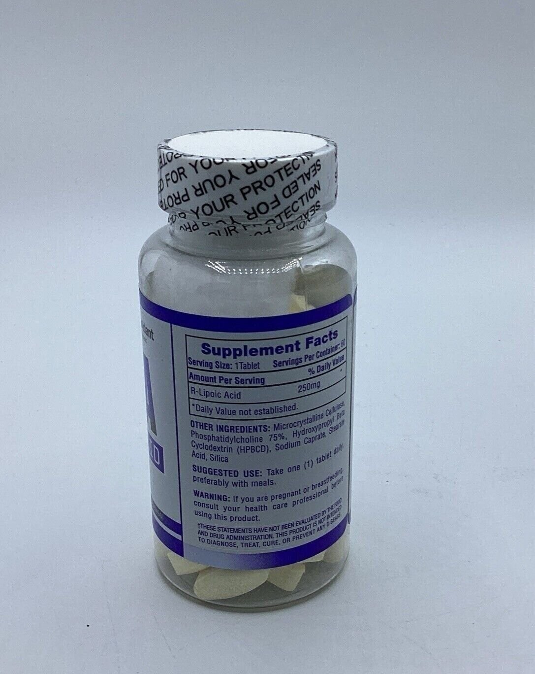 Hi Tech Pharmaceuticals R-ALA, R-Lipoic Acid 60 Tablets Exp. 08/28