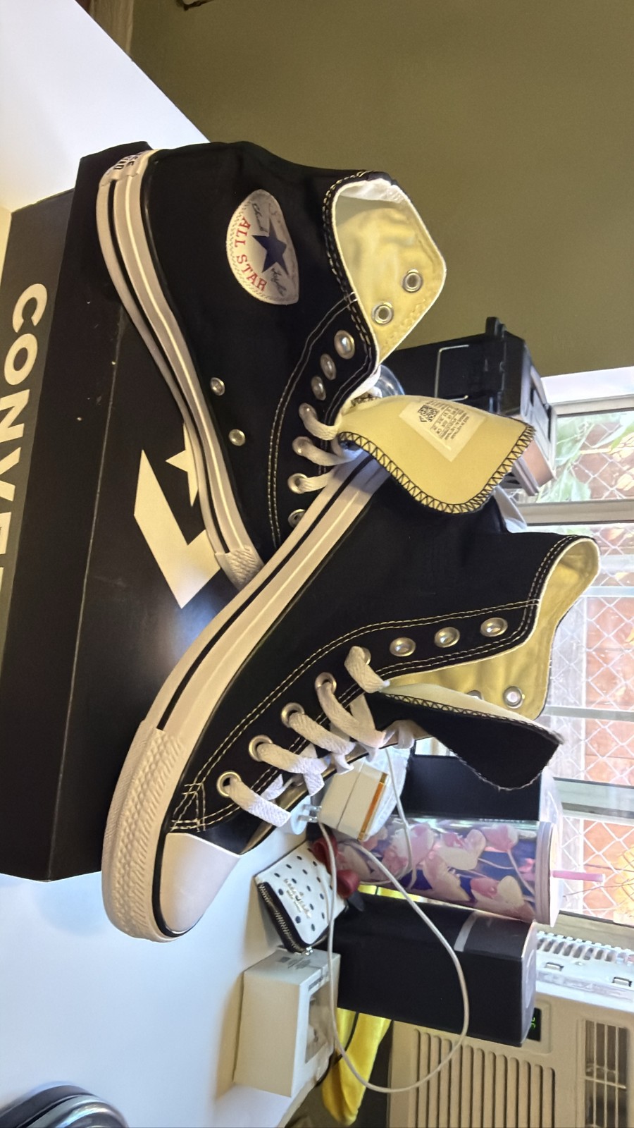 Converse Chuck Taylor All Star High Top Sneakers Black Unisex M9160W 8.5 M 6.5