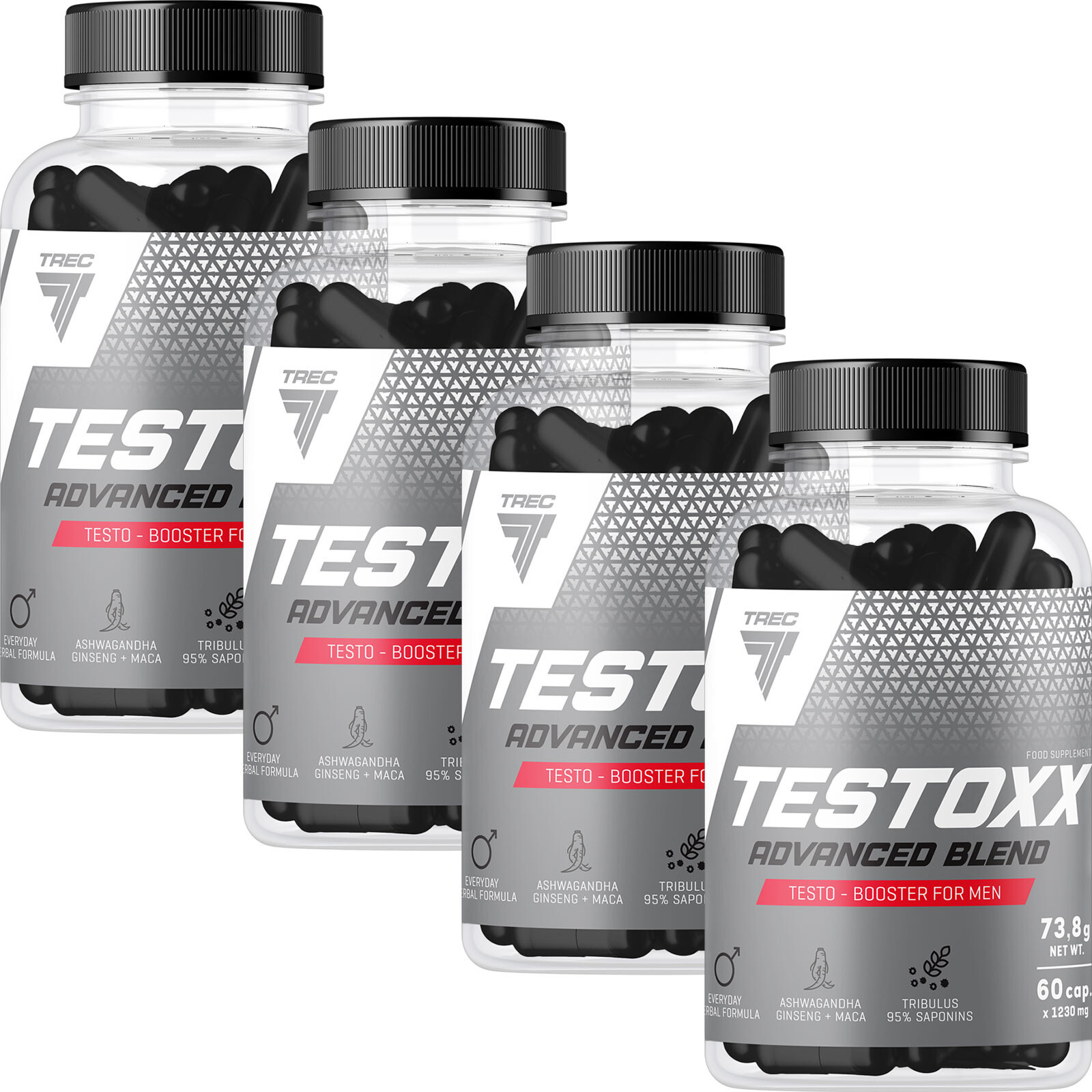 TESTOXX 60-240 Caps Testosterone Booster for Men, Energy, Libido, Muscle Support