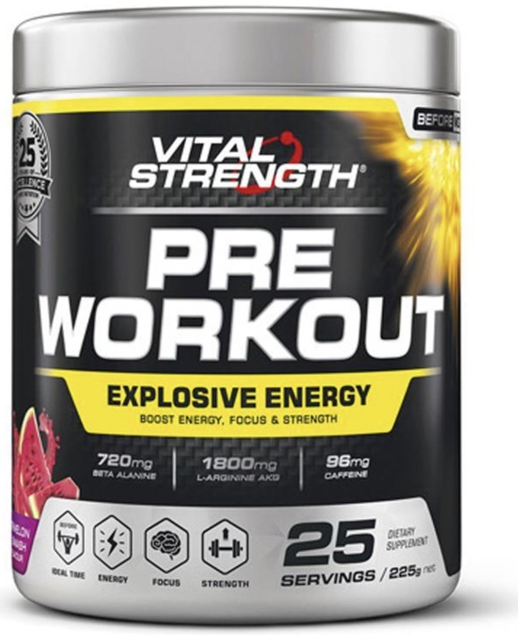 VitalStrength Pre-Workout Watermelon Smash 225g