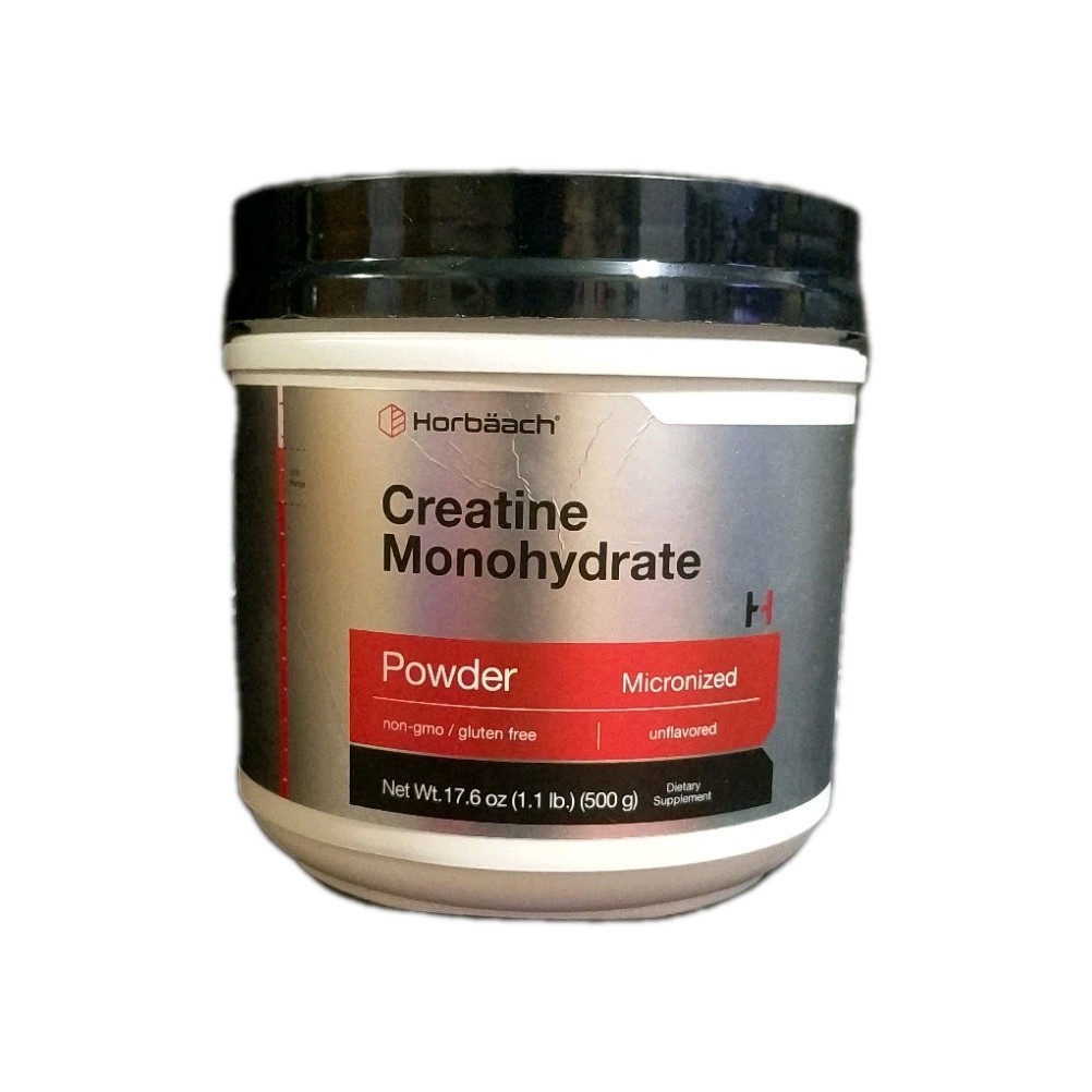 Horbäach Creatine Monohydrate Powder | 1.1 lbs (17.6 oz) | HPLC Purity Tested