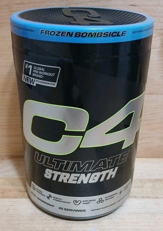 2CT C4 ULTIMATE STTENGTH Pre-Workout Frozen Bomsicle MUSCLE STRENGTH BOOST 1.2LB