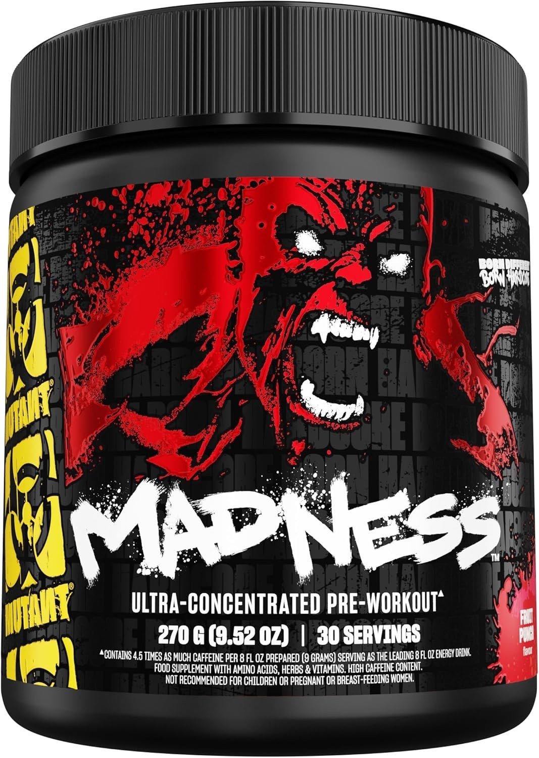 Fit Foods Mutant Madness Fruit Punch 270 g / 9.52 oz Each (Pack of 4)