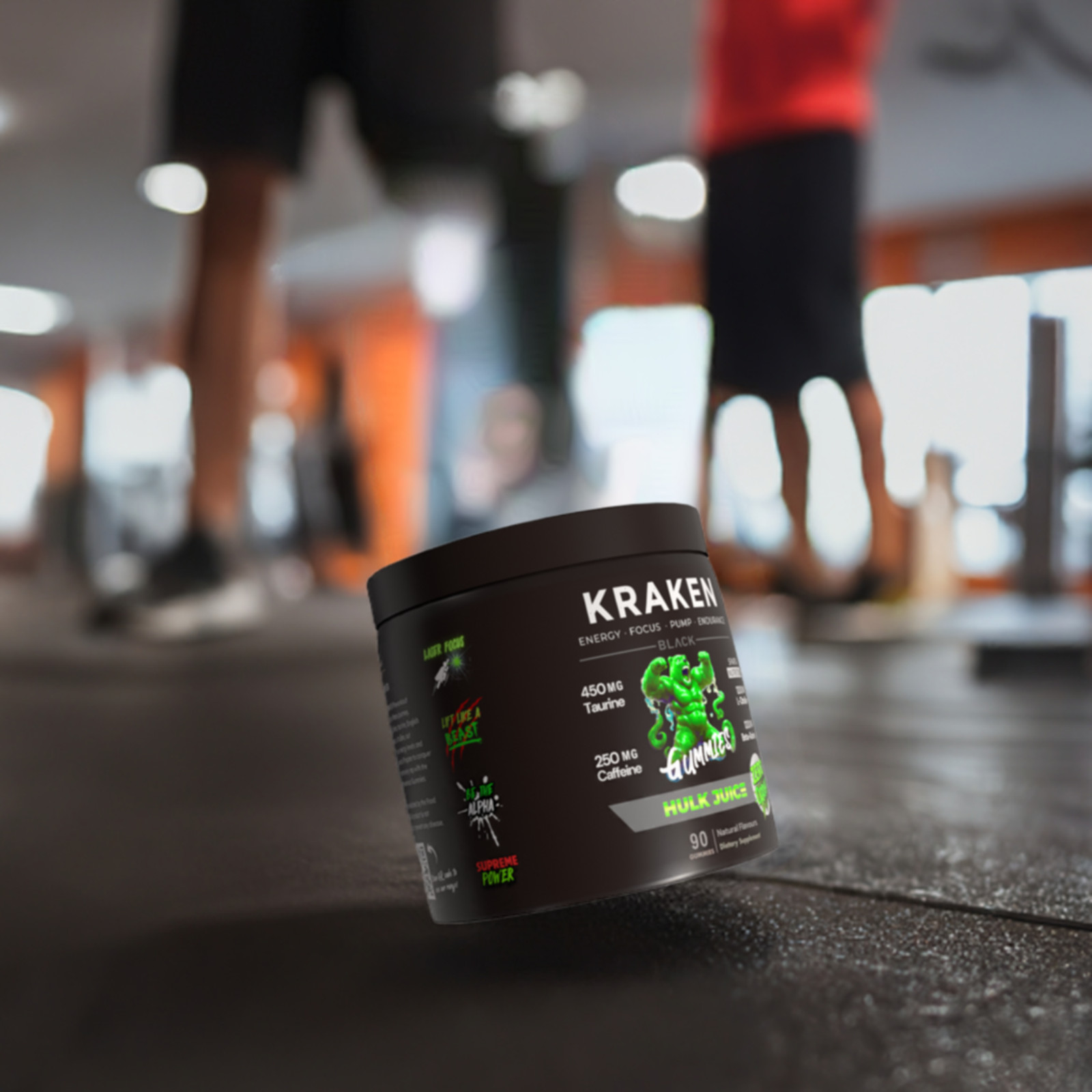 Kraken Preworkout Gummies Stim ENERGY, LASER FOCUS, HUGE PUMPS by The Gummy Lab