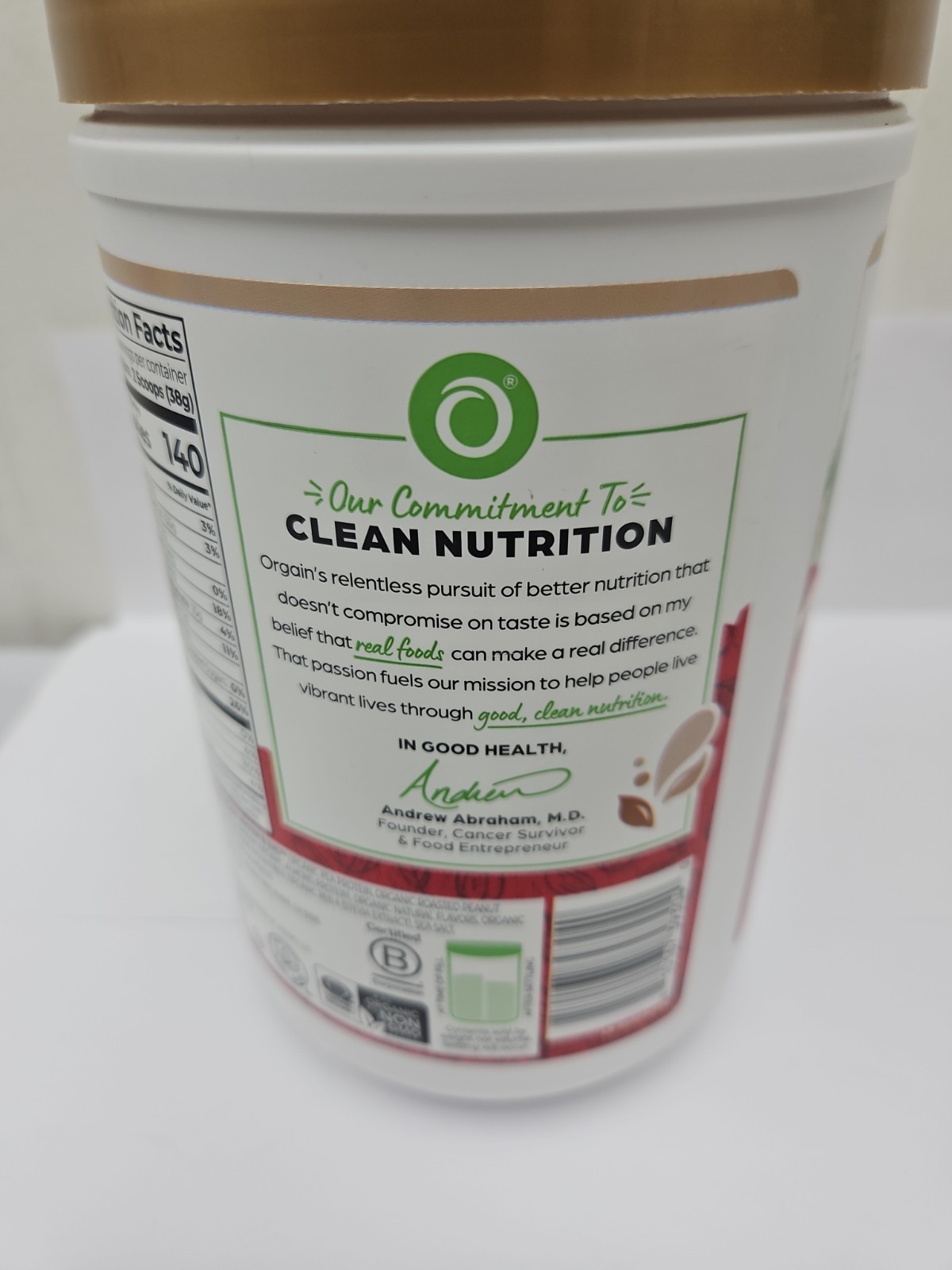 Orgain Justin’s Organic Vegan Nut Butter Protein Powder,Dark Chocolate (A21)