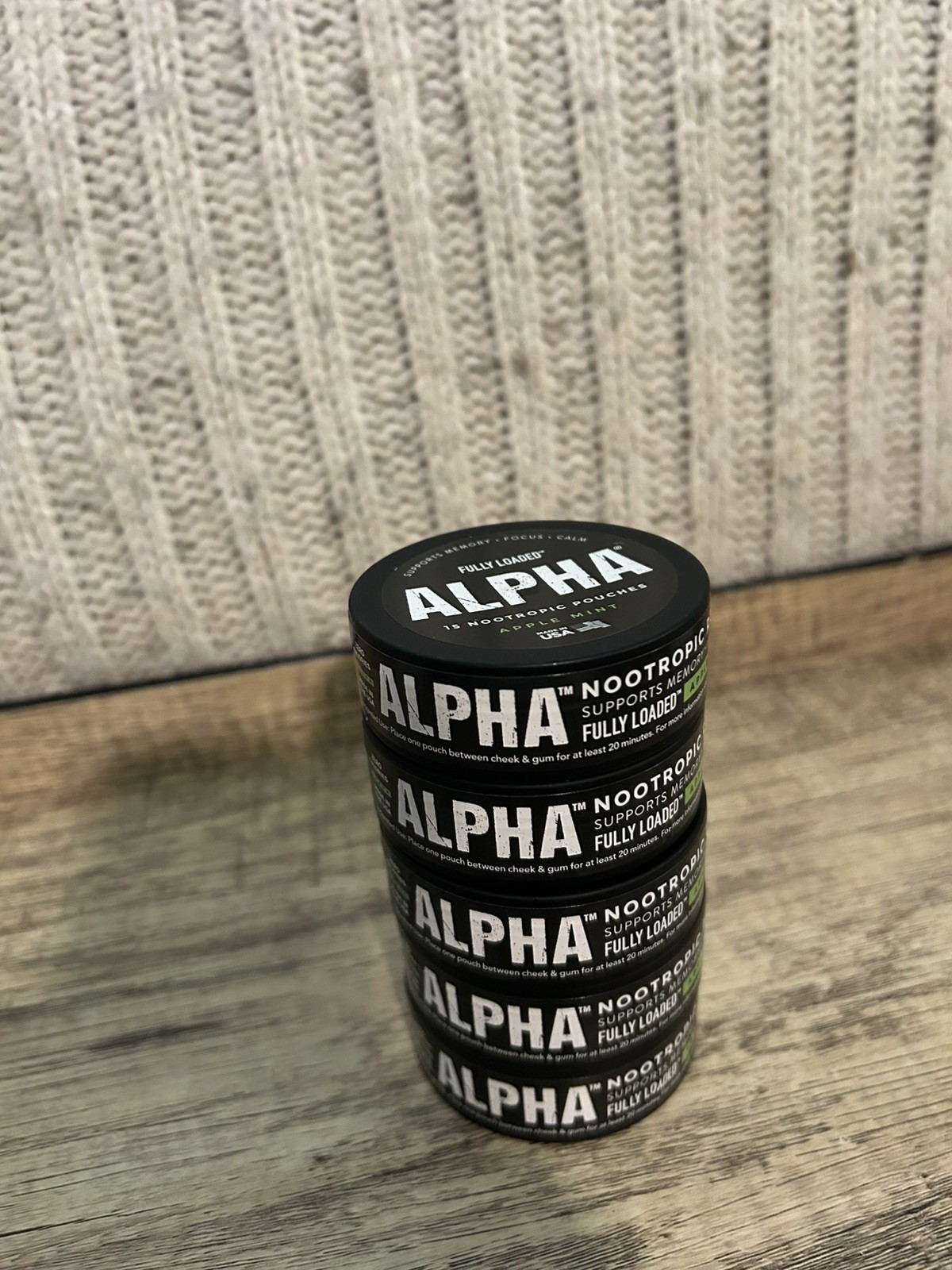 Fully Loaded Alpha Fuel Nootropic Pouches (Apple Mint) Nootropic Energy 5 pack