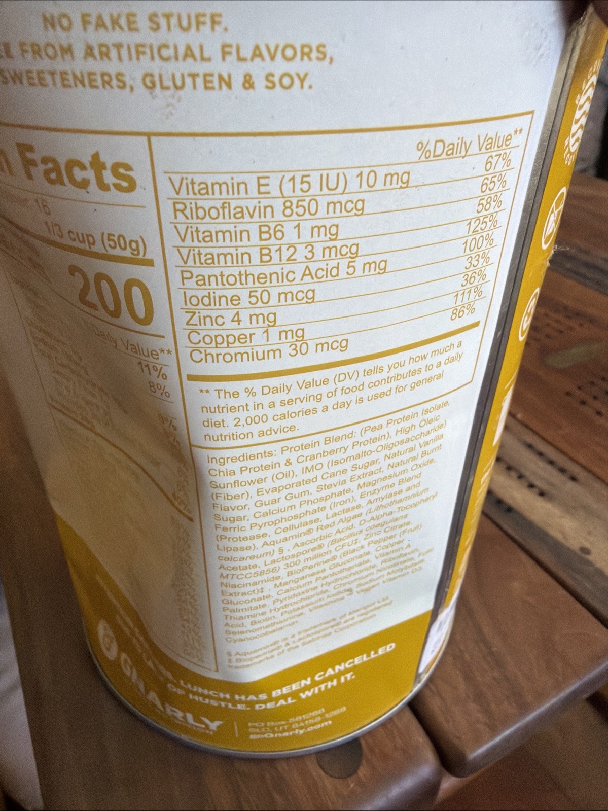 Gnarly Vanilla Protein Powder – NSF Sport Certified – Vegan Plant Protein 9/27