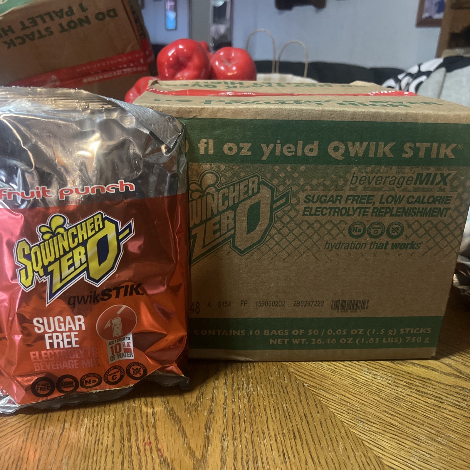 Case Of 10 Sqwincher ZERO Qwik Stik – Fruit Punch Sugar Free 50 =500 Pack New