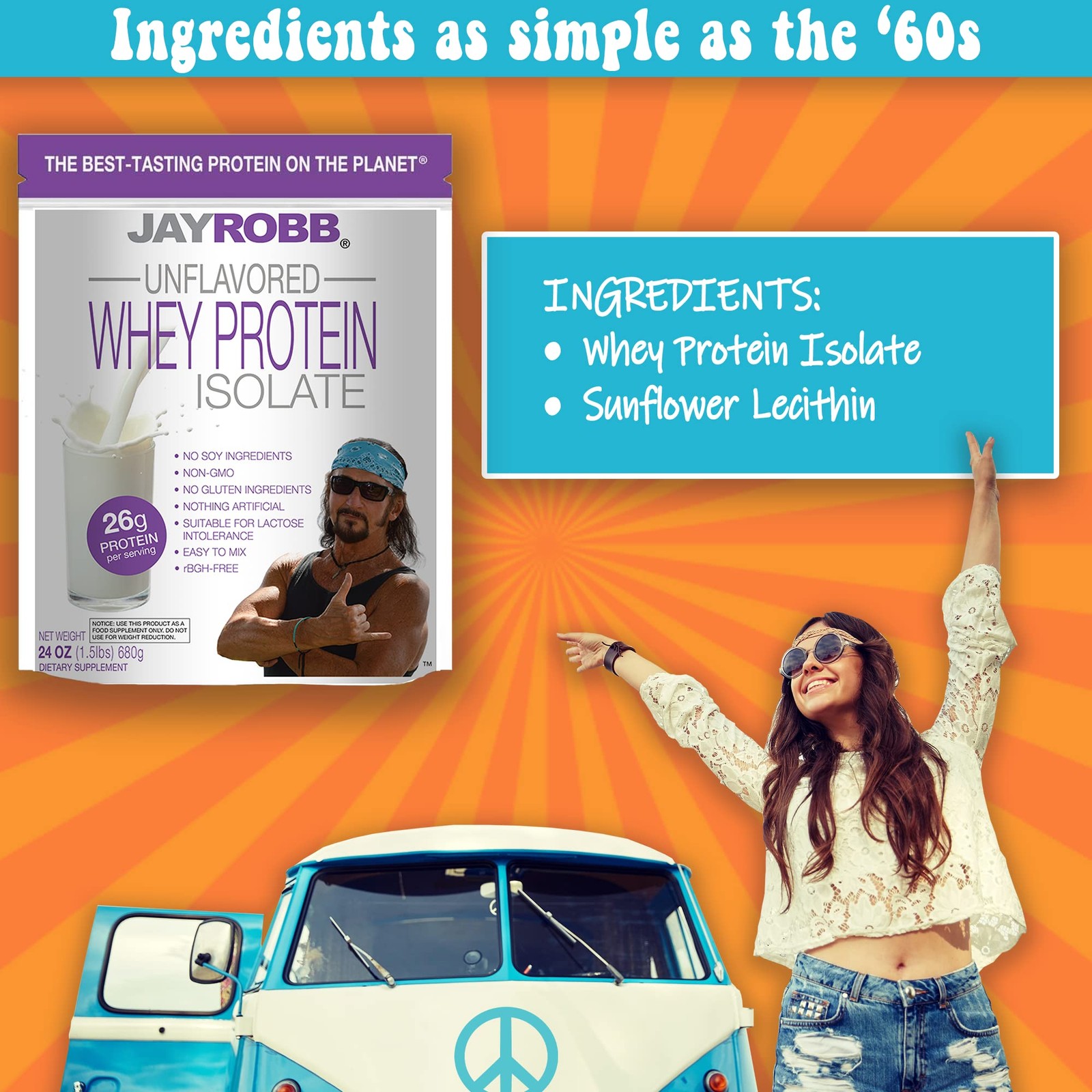 Jay Robb – Grass-Fed Whey Protein Isolate Powder, Outrageously Delicious,