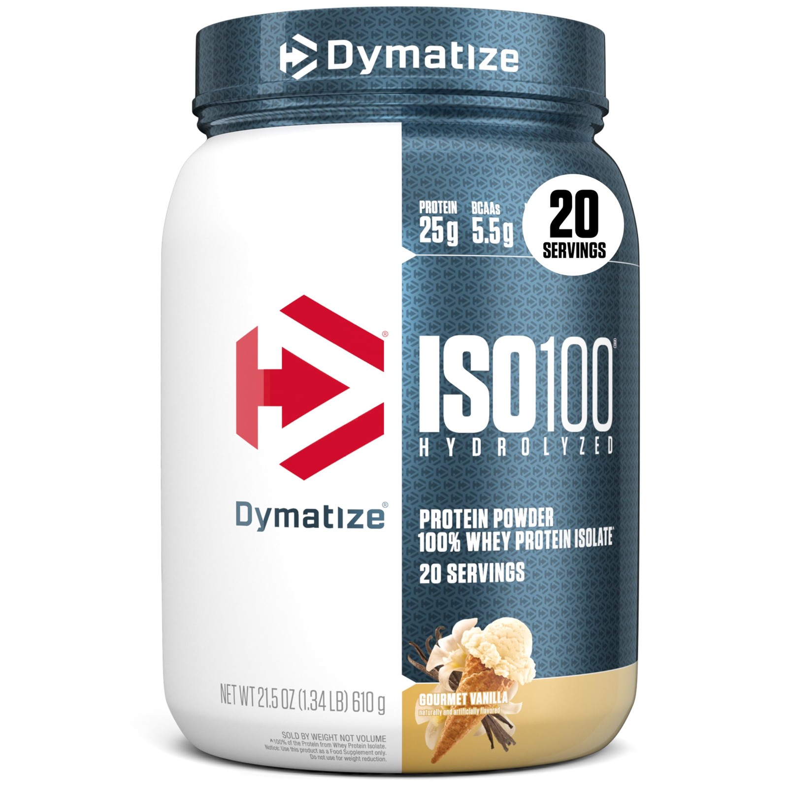 Dymatize ISO100 Whey Protein Powder 1.34 Pound (Pack of 1), Gourmet Vanilla