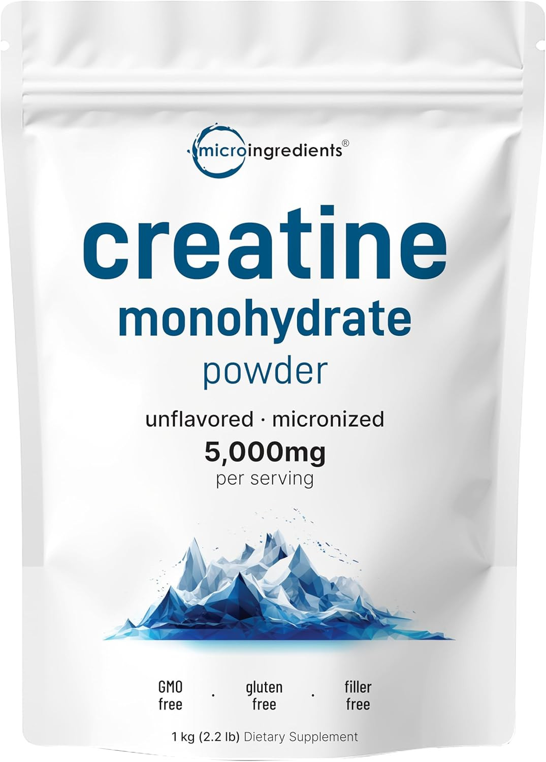 Creatine Monohydrate Powder 1 Kg, 5000Mg per Serving, Unflavored, Pure