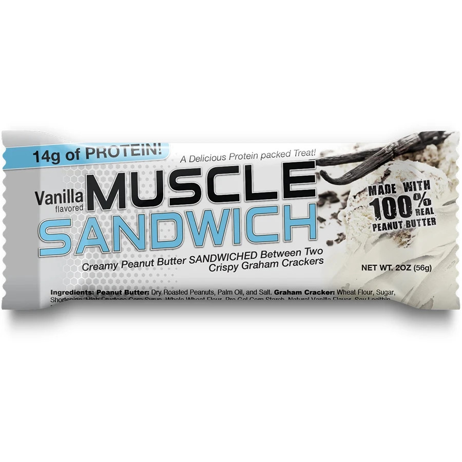 Muscle Foods Muscle Sandwich Bar Vanilla 12 bars pack of 2